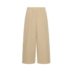 Max Mara Libero Flared Linen Gabardine Trousers in Beige | Wide leg pants | Luxury Shoes 