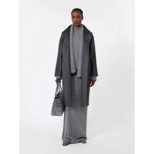 Max Mara Lilia Cashmere Midi Coat in Dark Grey | Wool Coat | Luxury Shoes 