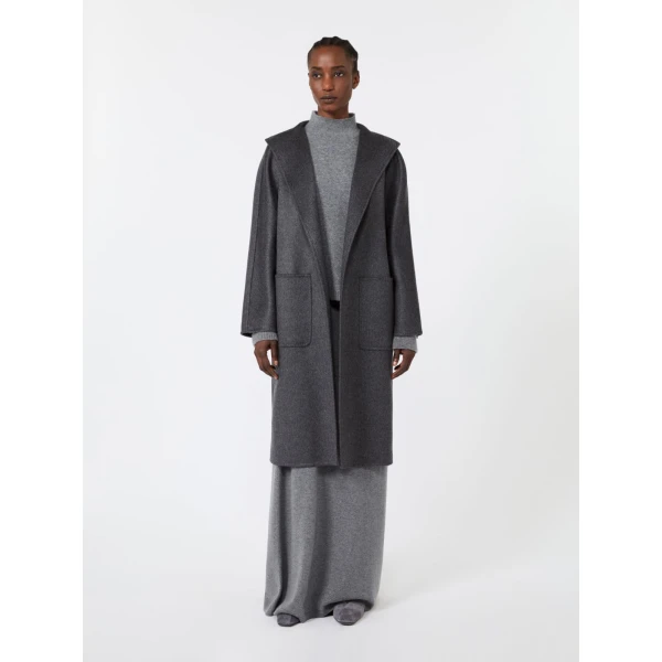 Max Mara Lilia Cashmere Midi Coat in Dark Grey | Wool Coat | Luxury Shoes 