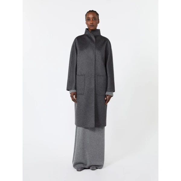 Max Mara Lilia Cashmere Midi Coat in Dark Grey | Wool Coat | Luxury Shoes 
