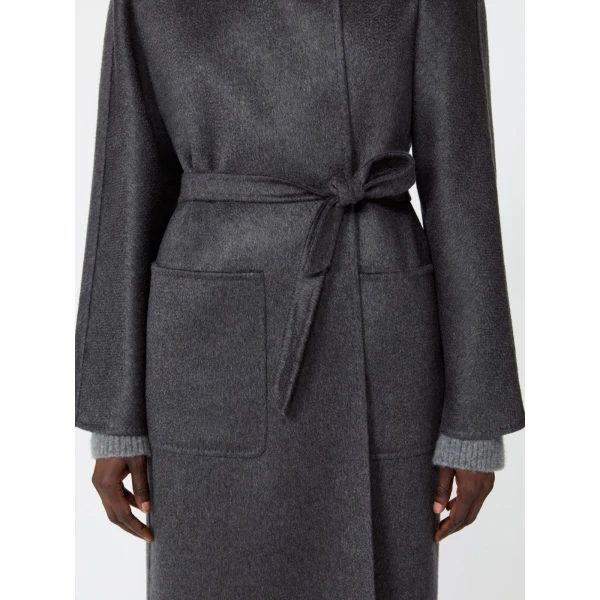 Max Mara Lilia Cashmere Midi Coat in Dark Grey | Wool Coat | Luxury Shoes 