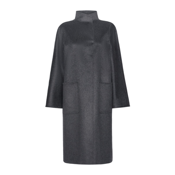 Max Mara Lilia Cashmere Midi Coat in Dark Grey | Wool Coat | Luxury Shoes 