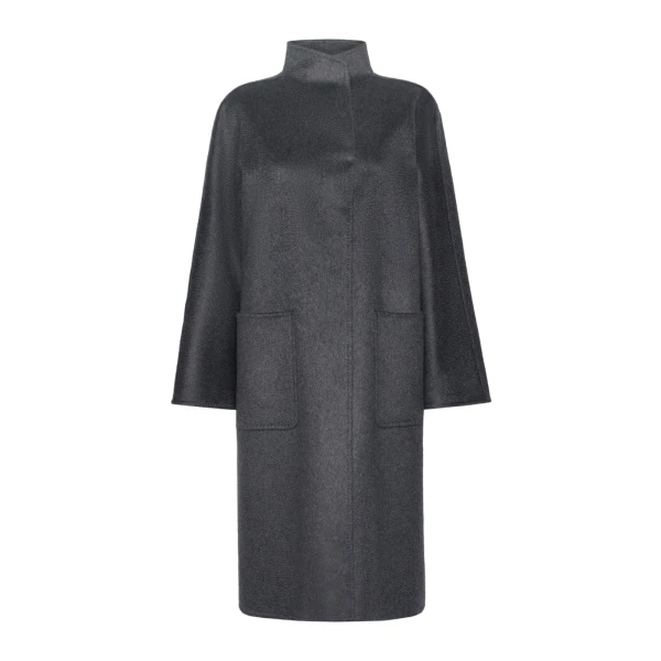 Max Mara Lilia Cashmere Midi Coat in Dark Grey | Wool Coat | Luxury Shoes 