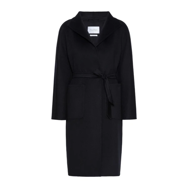 Max Mara Lilia Midi Cashmere Cardigan Coat in Black | Wool Coat | Luxury Shoes 