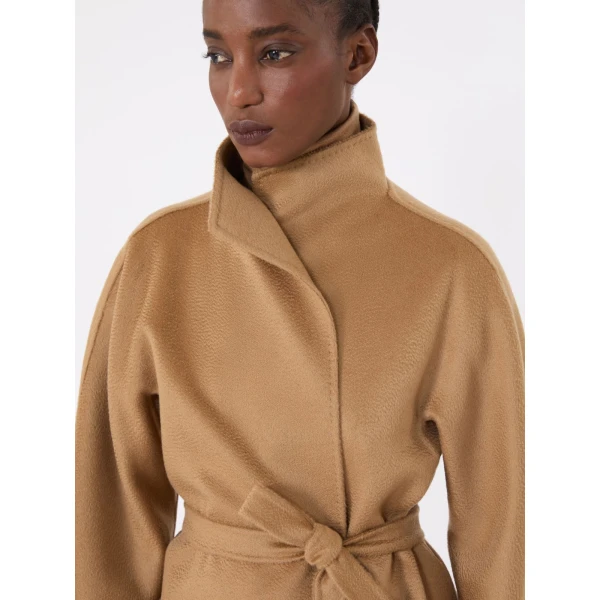 Max Mara Lilia Midi Cashmere Cardigan Coat in Camel | Wool Coat | Luxury Shoes 