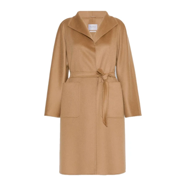 Max Mara Lilia Midi Cashmere Cardigan Coat in Camel | Wool Coat | Luxury Shoes 