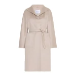 Max Mara Lilia Midi Cashmere Cardigan Coat in Sand | Wool Coat | Luxury Shoes 