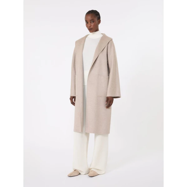 Max Mara Lilia Midi Cashmere Cardigan Coat in Sand | Wool Coat | Luxury Shoes 