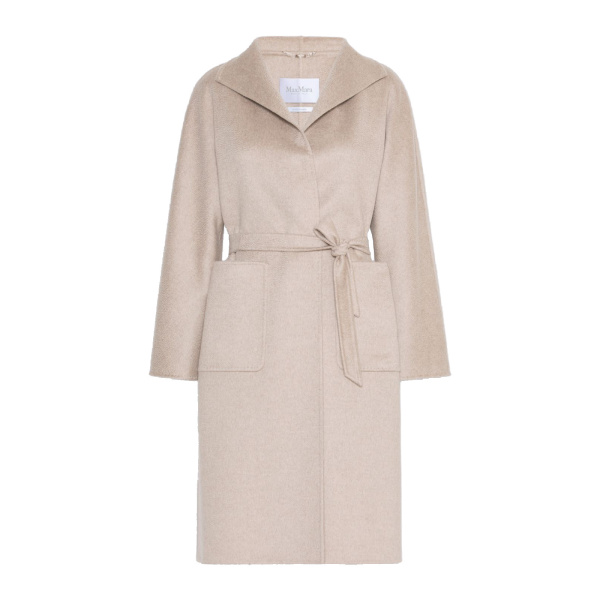 Max Mara Lilia Midi Cashmere Cardigan Coat in Sand | Wool Coat | Luxury Shoes 