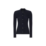 Max Mara Limone Fitted Wool Cardigan in Ultramarine | Cardigan | Luxury Shoes 