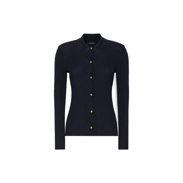 Limone Fitted Wool Cardigan in Ultramarine
