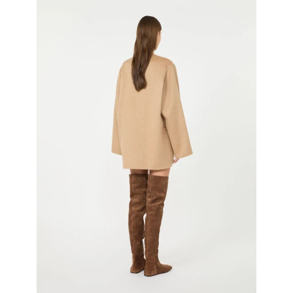 Max Mara Lince Camel and Mohair Cardigan Coat in Camel | Wool Coat | Luxury Shoes 