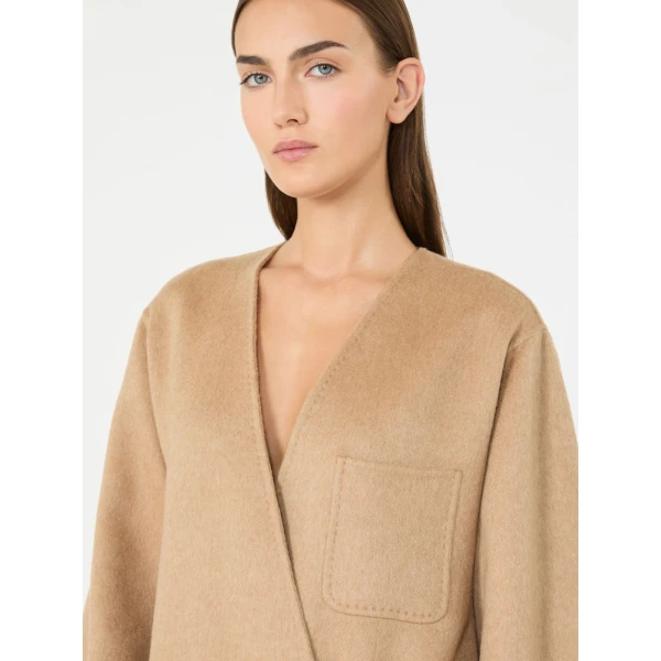 Max Mara Lince Camel and Mohair Cardigan Coat in Camel | Wool Coat | Luxury Shoes 