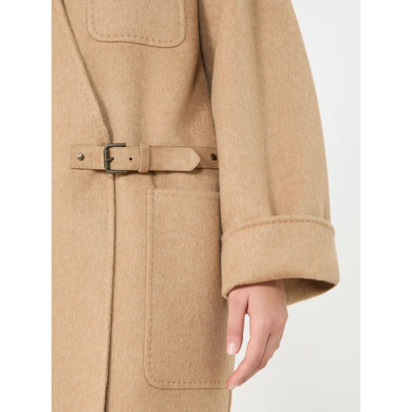 Max Mara Lince Camel and Mohair Cardigan Coat in Camel | Wool Coat | Luxury Shoes 