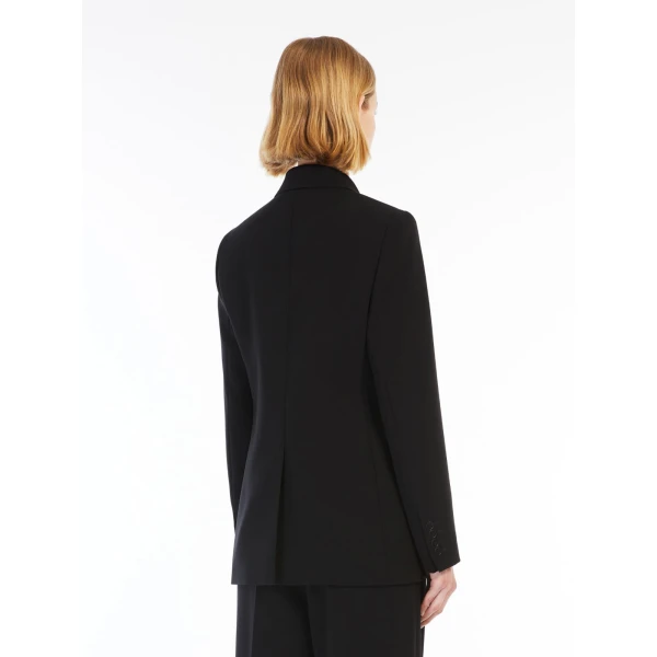 Max Mara Linz Single-Breasted Cady Blazer in Black | Blazers | Luxury Shoes 