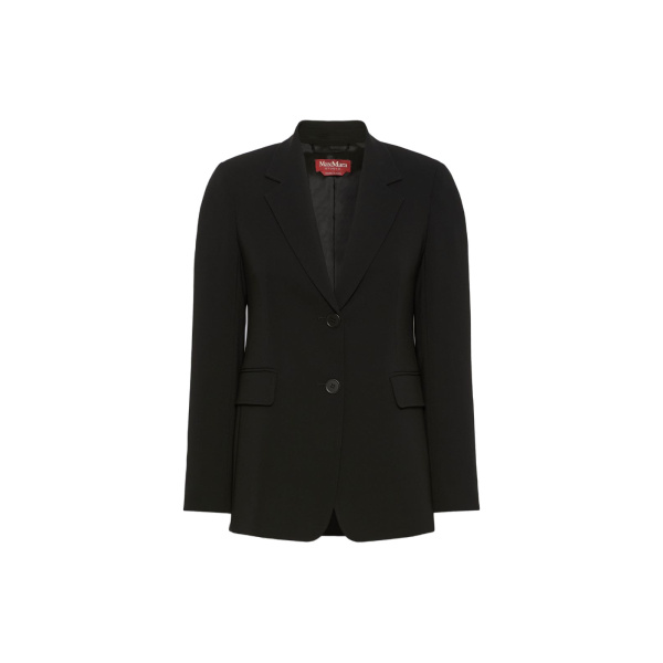 Max Mara Linz Single-Breasted Cady Blazer in Black | Blazers | Luxury Shoes 