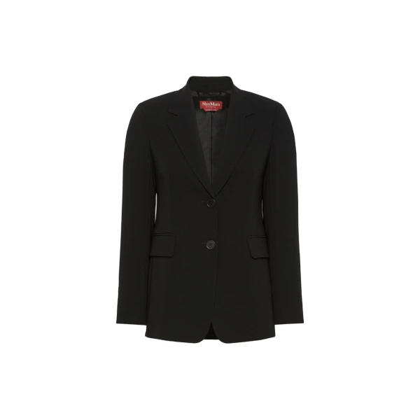Max Mara Linz Single-Breasted Cady Blazer in Black | Blazers | Luxury Shoes 