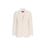 Max Mara Linz Single-Breasted Cady Blazer in Natural | Blazers | Luxury Shoes 