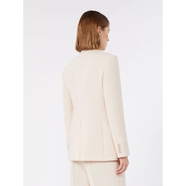 Max Mara Linz Single-Breasted Cady Blazer in Natural | Blazers | Luxury Shoes 