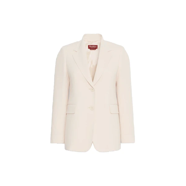 Linz Single-Breasted Cady Blazer in Natural