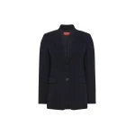 Max Mara Linz Single-Breasted Cady Blazer in Navy | Blazers | Luxury Shoes 