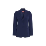 Max Mara Linz Single-Breasted Cady Blazer in Navy Style 2 | Blazers | Luxury Shoes 