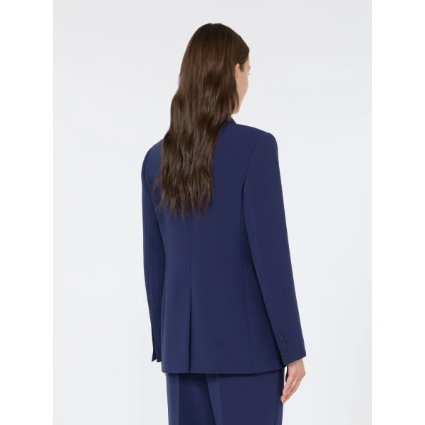 Max Mara Linz Single-Breasted Cady Blazer in Navy Style 2 | Blazers | Luxury Shoes 