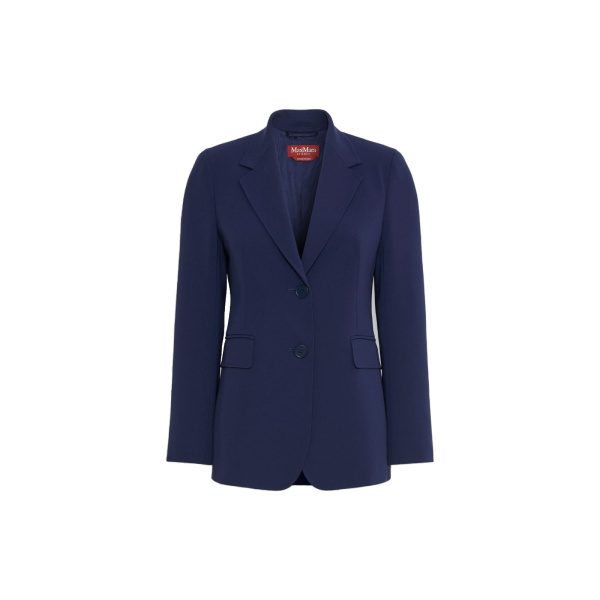Max Mara Linz Single-Breasted Cady Blazer in Navy Style 2 | Blazers | Luxury Shoes 