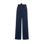 Max Mara Lira Pinstripe Wool Seersucker Trousers in Ultramarine | Tailored pants | Luxury Shoes 