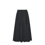 Max Mara Long Taffeta Skirt in Black | Maxi Skirts | Luxury Shoes 