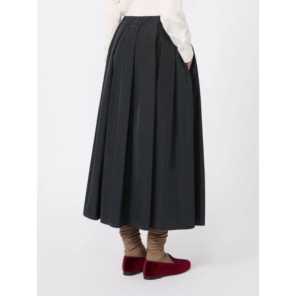 Max Mara Long Taffeta Skirt in Black | Maxi Skirts | Luxury Shoes 