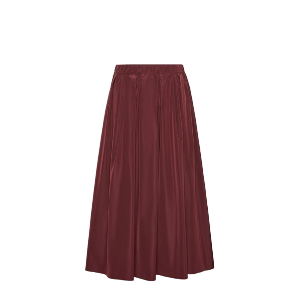 Max Mara Long Taffeta Skirt in Bordeaux | Maxi Skirts | Luxury Shoes 