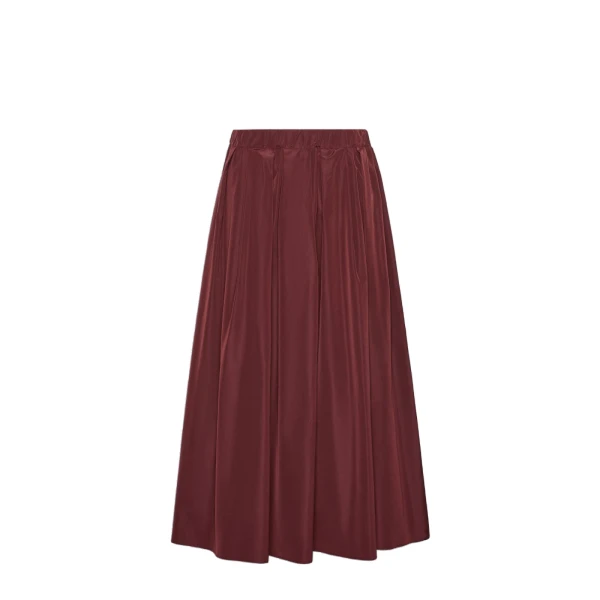 Max Mara Long Taffeta Skirt in Bordeaux | Maxi Skirts | Luxury Shoes 