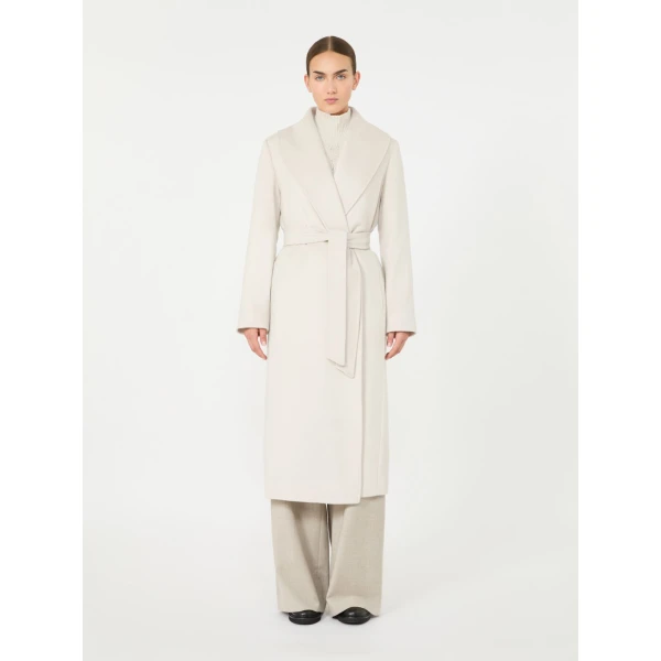 Max Mara Loriana Wool Wrap Coat in Beige | Wool Coat | Luxury Shoes 