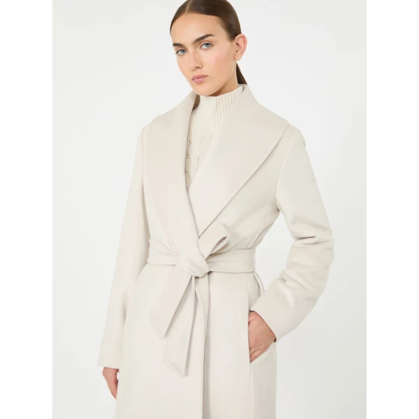 Max Mara Loriana Wool Wrap Coat in Beige | Wool Coat | Luxury Shoes 