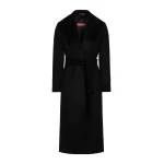 Max Mara Loriana Wool Wrap Coat in Black | Wool Coat | Luxury Shoes 