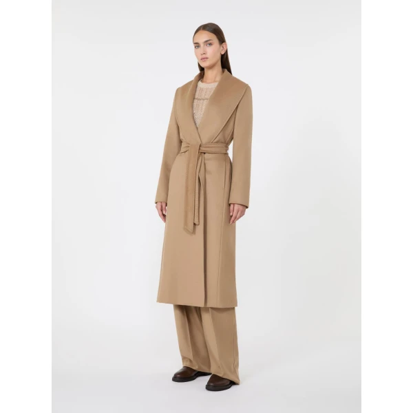 Max Mara Loriana Wool Wrap Coat in Camel | Wool Coat | Luxury Shoes 