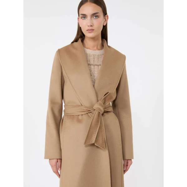 Max Mara Loriana Wool Wrap Coat in Camel | Wool Coat | Luxury Shoes 