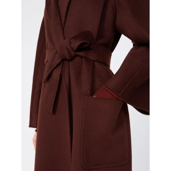 Max Mara Ludmilla Icon Coat in Brown Bordeaux | Coats | Luxury Shoes 