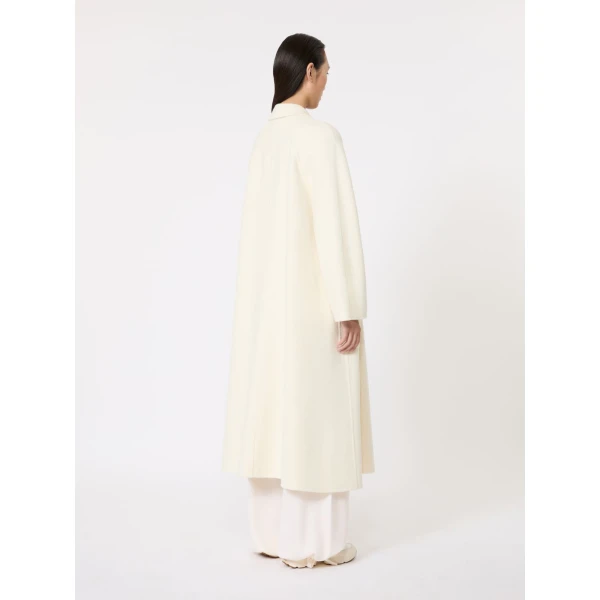 Max Mara Ludmilla Icon Coat in Double-Faced Cashmere in White | Coats | Luxury Shoes 