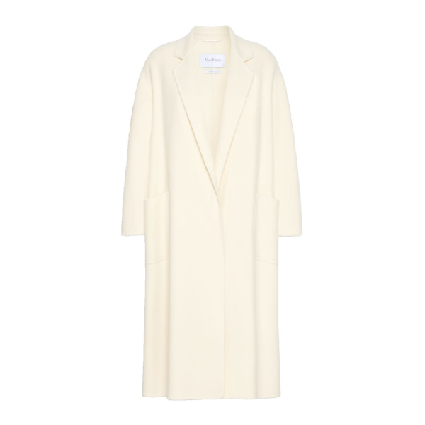 Max Mara Ludmilla Icon Coat in Double-Faced Cashmere in White | Coats | Luxury Shoes 