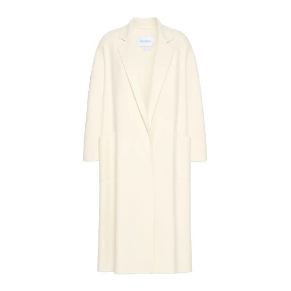 Max Mara Ludmilla Icon Coat in Double-Faced Cashmere in White | Coats | Luxury Shoes 