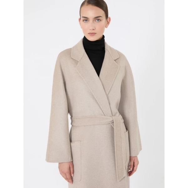 Max Mara Ludmilla Icon Coat in Sand | Coats | Luxury Shoes 