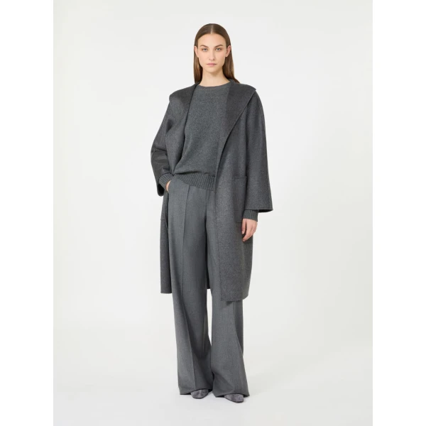 Max Mara Lume Cashmere Yarn Sweater in Dark Grey | Sweaters | Luxury Shoes 