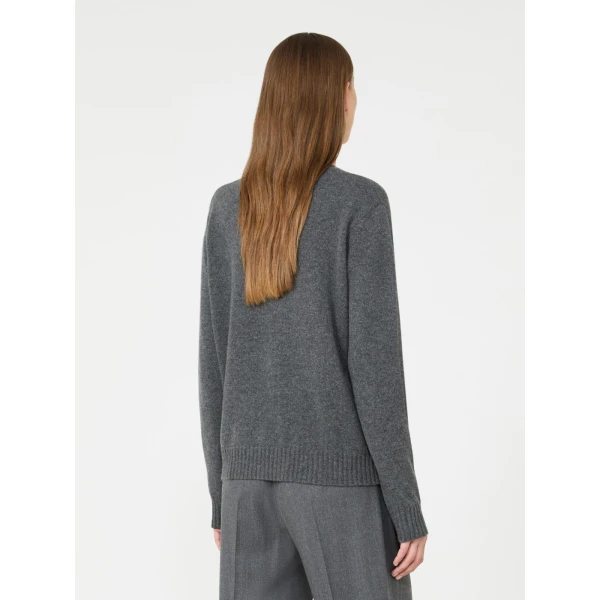 Max Mara Lume Cashmere Yarn Sweater in Dark Grey | Sweaters | Luxury Shoes 