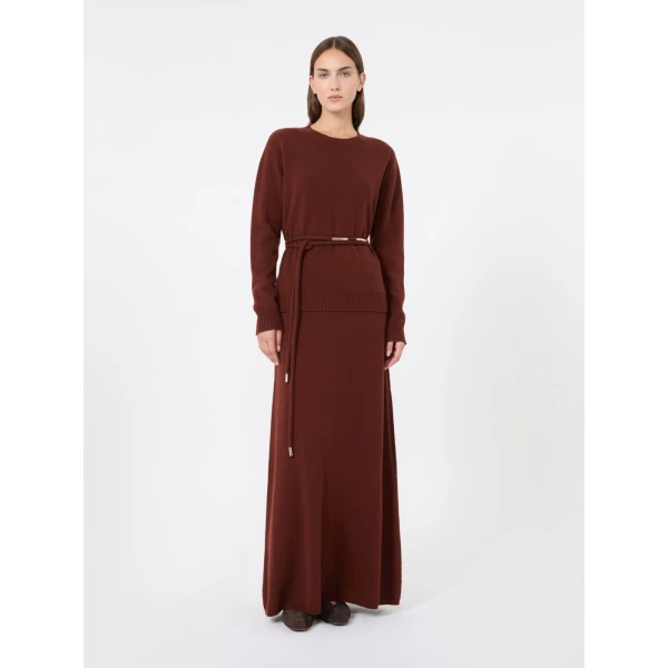 Max Mara Lume Cashmere Yarn Sweater in Rust | Sweaters | Luxury Shoes 