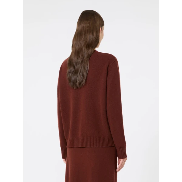 Max Mara Lume Cashmere Yarn Sweater in Rust | Sweaters | Luxury Shoes 