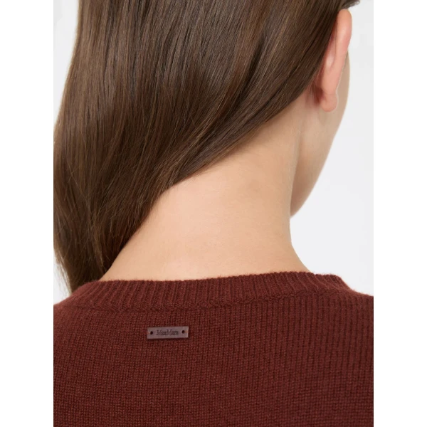 Max Mara Lume Cashmere Yarn Sweater in Rust | Sweaters | Luxury Shoes 