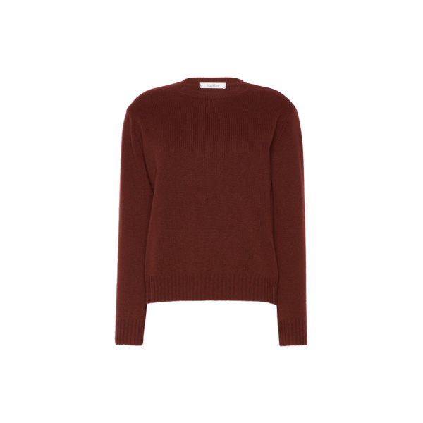 Max Mara Lume Cashmere Yarn Sweater in Rust | Sweaters | Luxury Shoes 