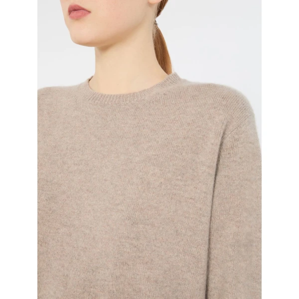 Max Mara Lume Cashmere Yarn Sweater in Sand | Sweaters | Luxury Shoes 